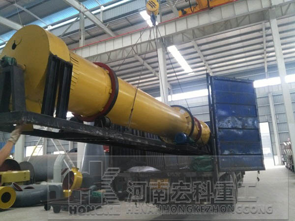 河南商丘的客戶，您采購的Ф1200×8m雞糞烘干機(jī)已發(fā)出