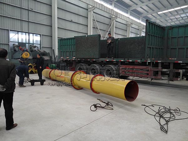 黑龍江的客戶，您采購的1.2×7m的牛糞烘干機(jī)已發(fā)出，請(qǐng)注意查收